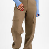 Dr Denim Donna Cargo Trousers In Brown