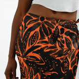 Topshop Co-Ord Tropical Print Maxi Skirt In Orange