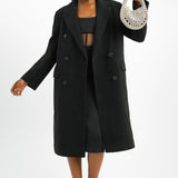 ASOS DESIGN Mid Length Dad Coat In Black