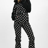 Protest Ski Suit In Black And White Polka Dot