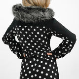 Protest Ski Suit In Black And White Polka Dot