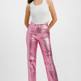 ASOS DESIGN 90'S Straight Jean In Pink Metallic