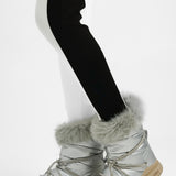 Steve Madden Ice-Storm Snow Boot With Embellished Lace In Silver