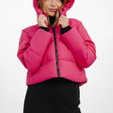 Threadbare Ski Hooded Puffer Coat In Iridescent Pink