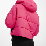 Threadbare Ski Hooded Puffer Coat In Iridescent Pink