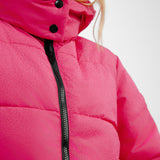 Threadbare Ski Hooded Puffer Coat In Iridescent Pink