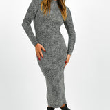 Whistles Ruched Sleeve Jersey Midi Dress In Contrast Dot