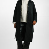 Whistles Padded Mac Coat In Black