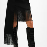 NA-KD x Josefine Hj Fringe Mini Skirt In Black