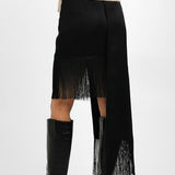 NA-KD x Josefine Hj Fringe Mini Skirt In Black