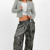 Free People Mina Cardi In Silver