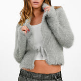 Free People Mina Cardi In Silver