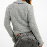 Free People Mina Cardi In Silver