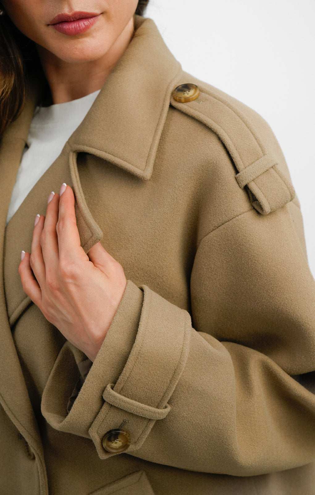 Cropped trench coat deals