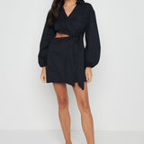 Pretty Lavish Lottie Cut Out Black Mini Dress