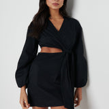 Pretty Lavish Lottie Cut Out Black Mini Dress