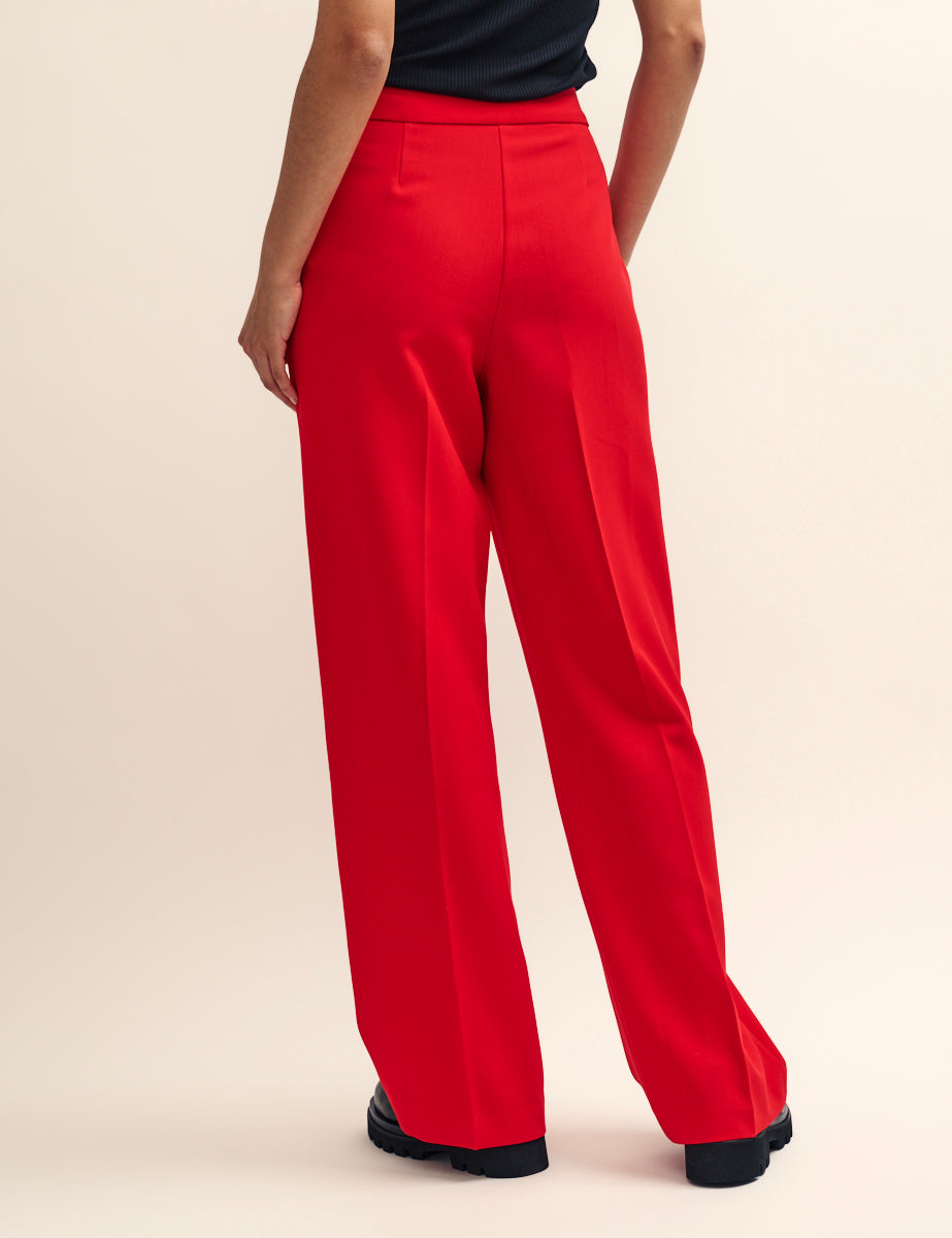 Nobody's Child Fearne Cotton Red Tailored Straight Leg Trousers