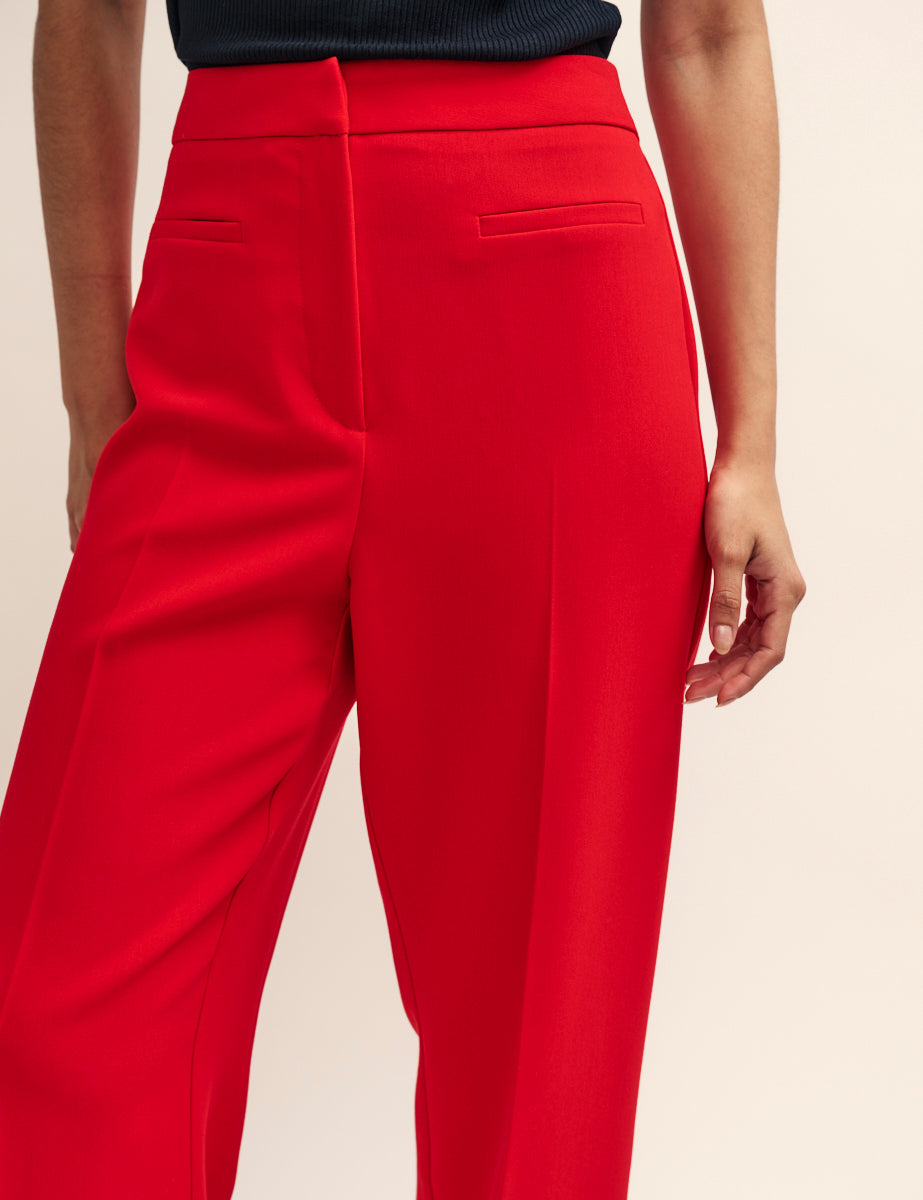 Nobody's Child Fearne Cotton Red Tailored Straight Leg Trousers