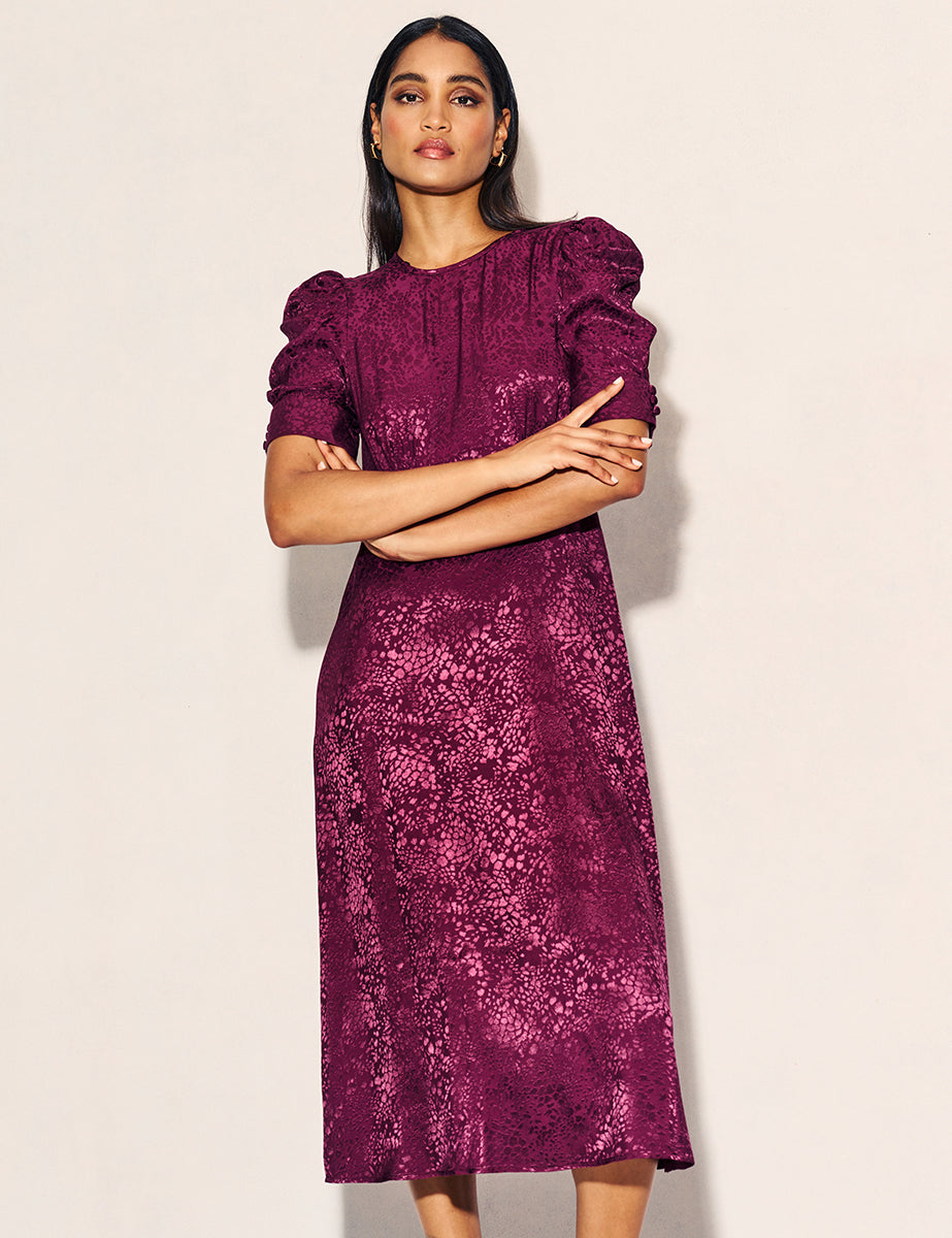 Moira jacquard best sale wrap dress