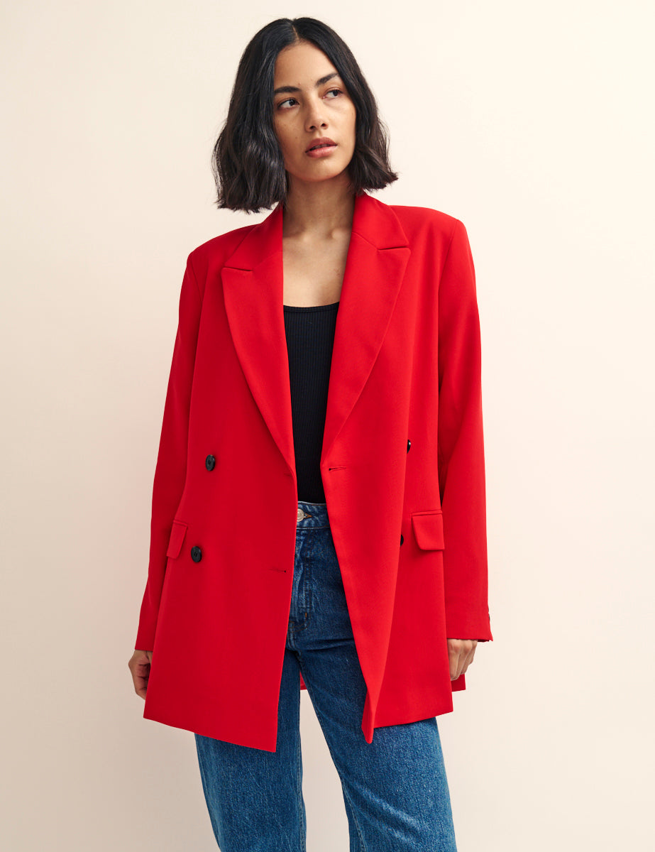 Nobody's Child Fearne Cotton Red Double Breasted Blazer