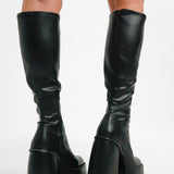 ASOS DESIGN Chaos Chunky Platform Knee Boots In Black