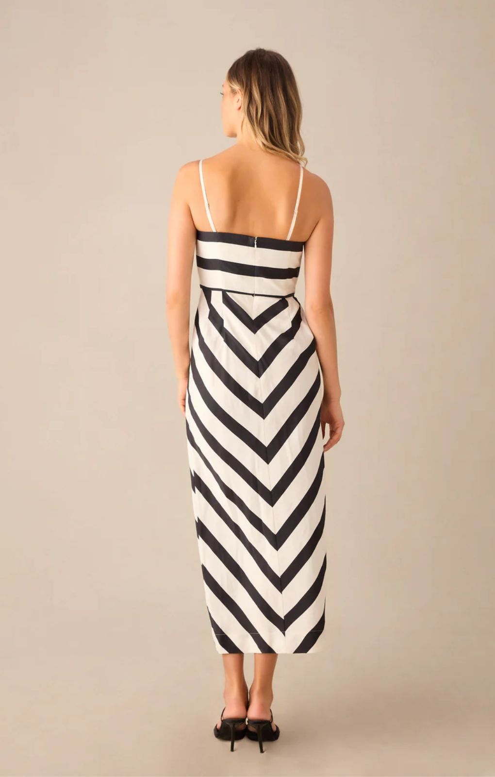 Ro&Zo Penelope Stripe Bandeau Wrap Dress