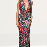 Roserry Mallorca Sleeveless Jersey Maxi Dress In Barcelona Print