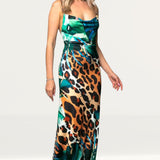 Roserry Tulum Maxi Jersey Dress In Amazon Print