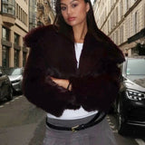 Kiwi & Co Lyla Faux Fur Wine Coat