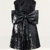 Kiwi & Co No.2: The Black Sequin Bow Dress