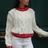 Kiwi & Co Red Velvet Pleated Jumper