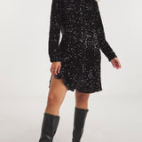 Simply Be Black Sequin Shirt Dress