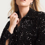 Simply Be Black Sequin Shirt Dress