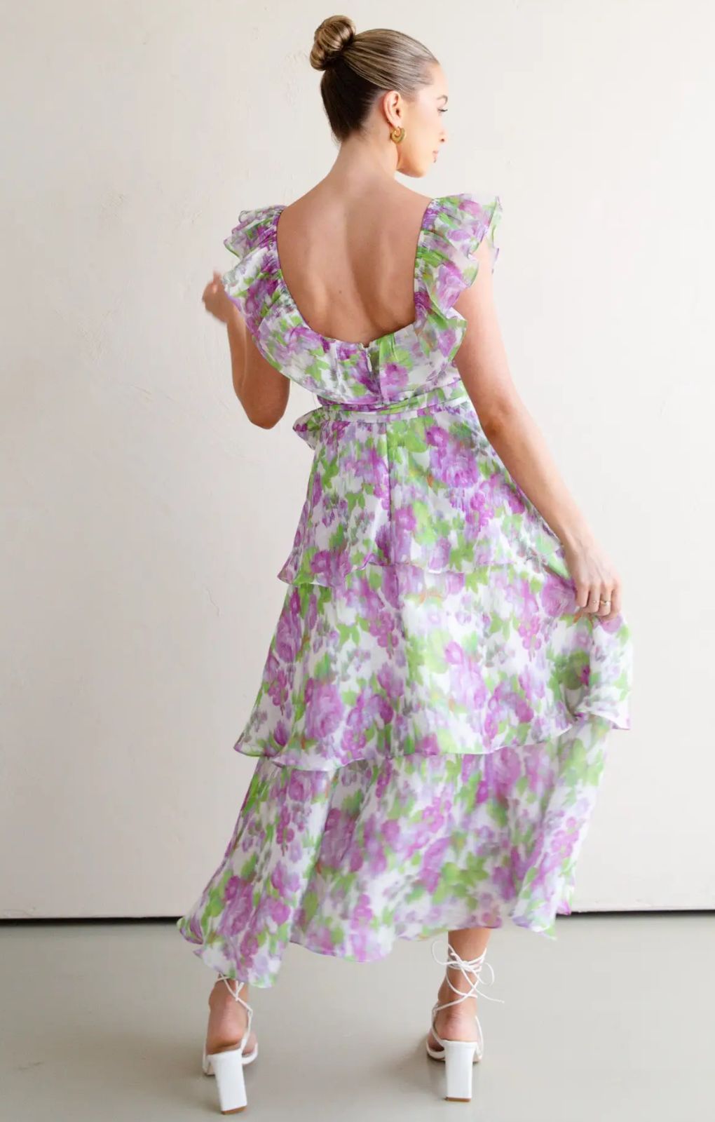 Talulah Evolet Purple Green Midi Dress