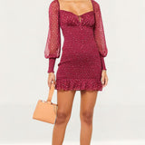 The East Order Burgundy Ginger Mini Dress