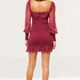 The East Order Burgundy Ginger Mini Dress