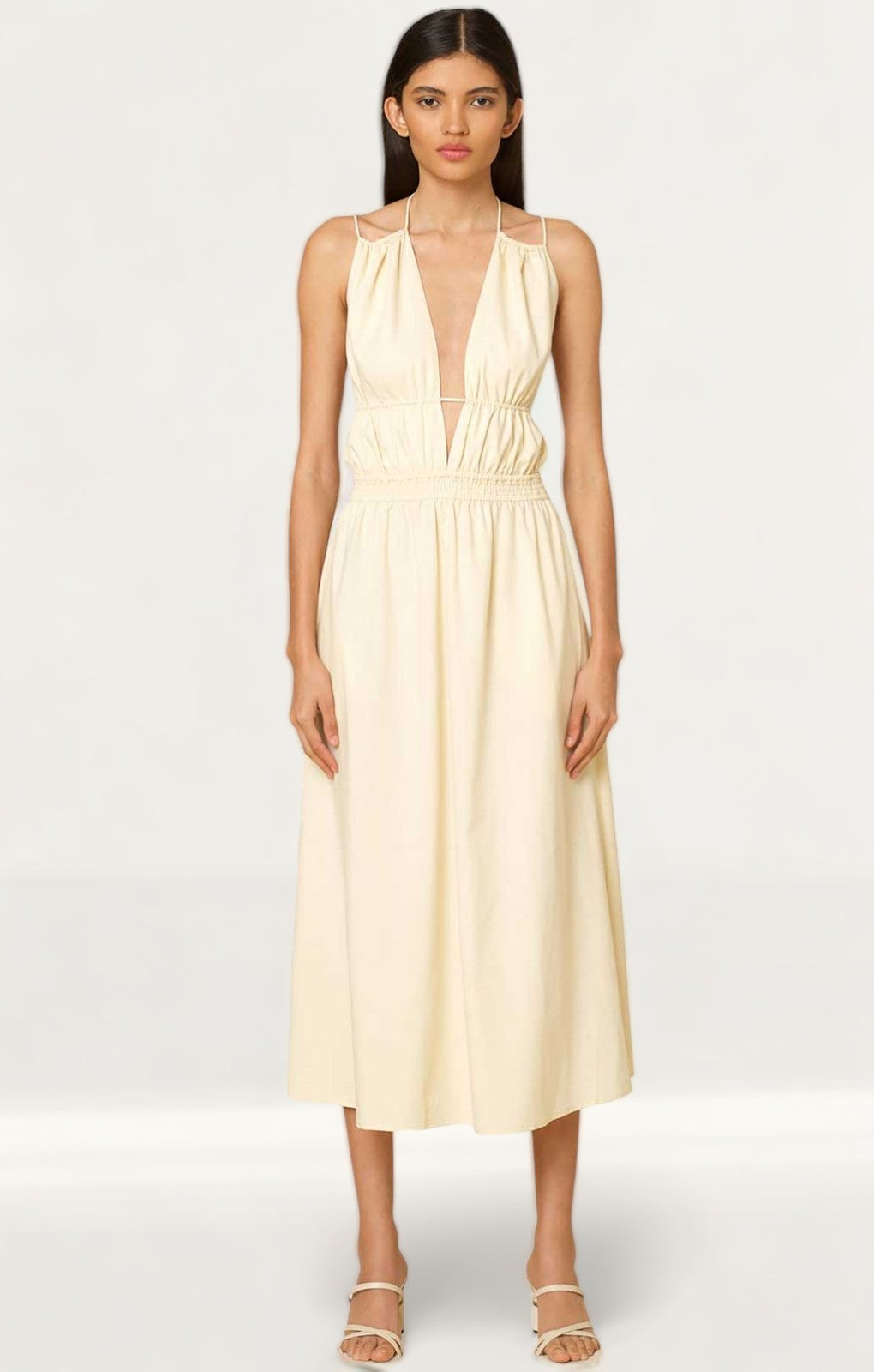 Tiffany” Color Block, Asymmetrical Hem Dress (Chocolate)