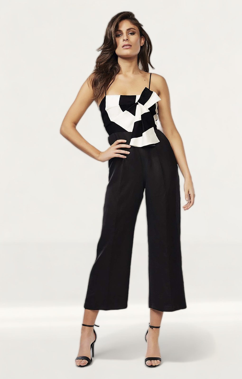 Jumpsuit black and white 2025 stripes