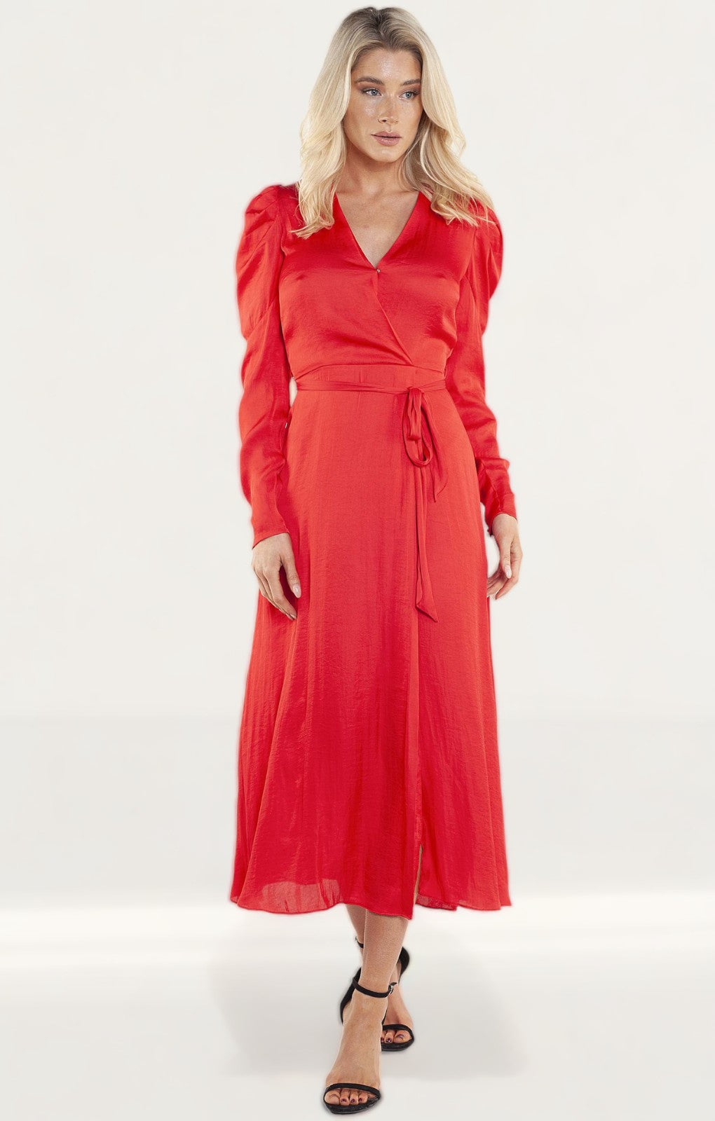 Red bardot hot sale wrap dress