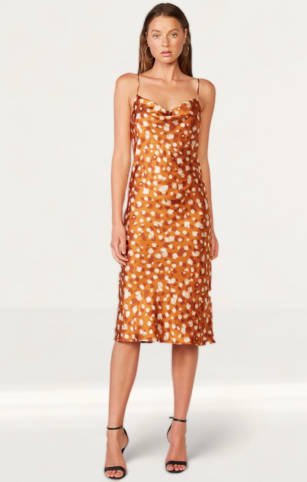 Bardot Sketched Spot Printed Slip Dress