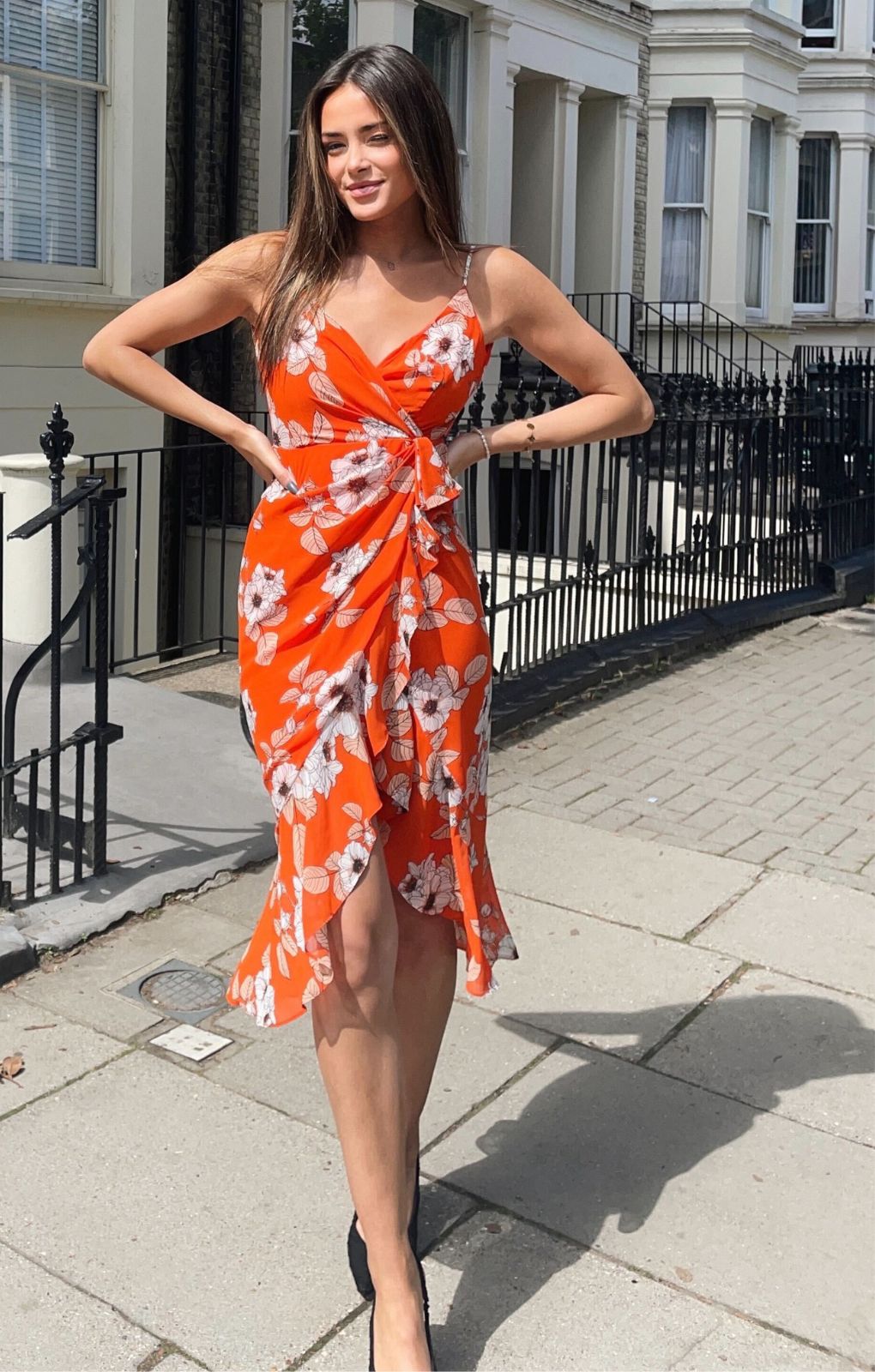 Rent Bardot Orange Poppy Loretta Maxi Dress Hirestreet