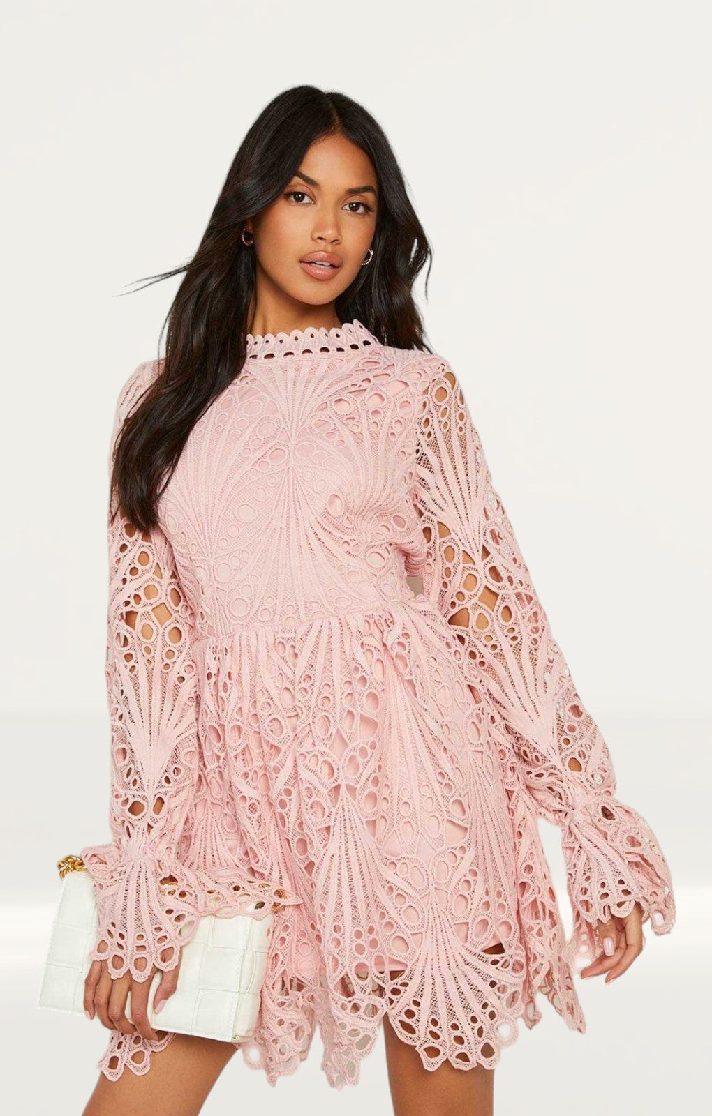 Blush long sleeve sale dress