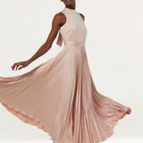 Closet London Blush Pleated Skirt Dress