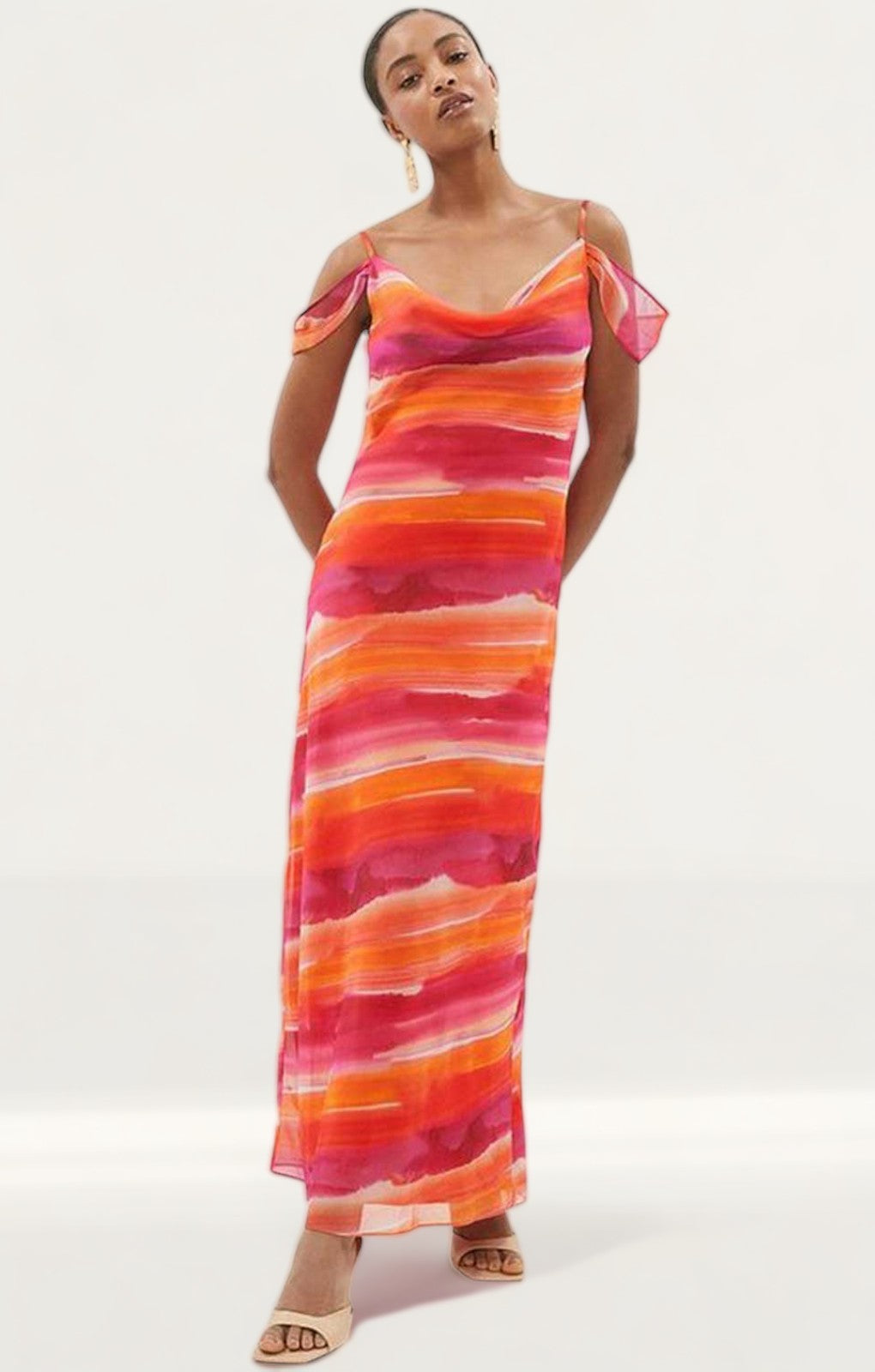 Coast orange cheap dress