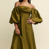 Nobody's Child Green Bardot Maxine Midaxi Dress