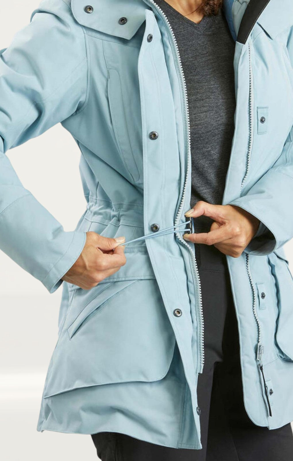 Light blue outlet winter jacket womens