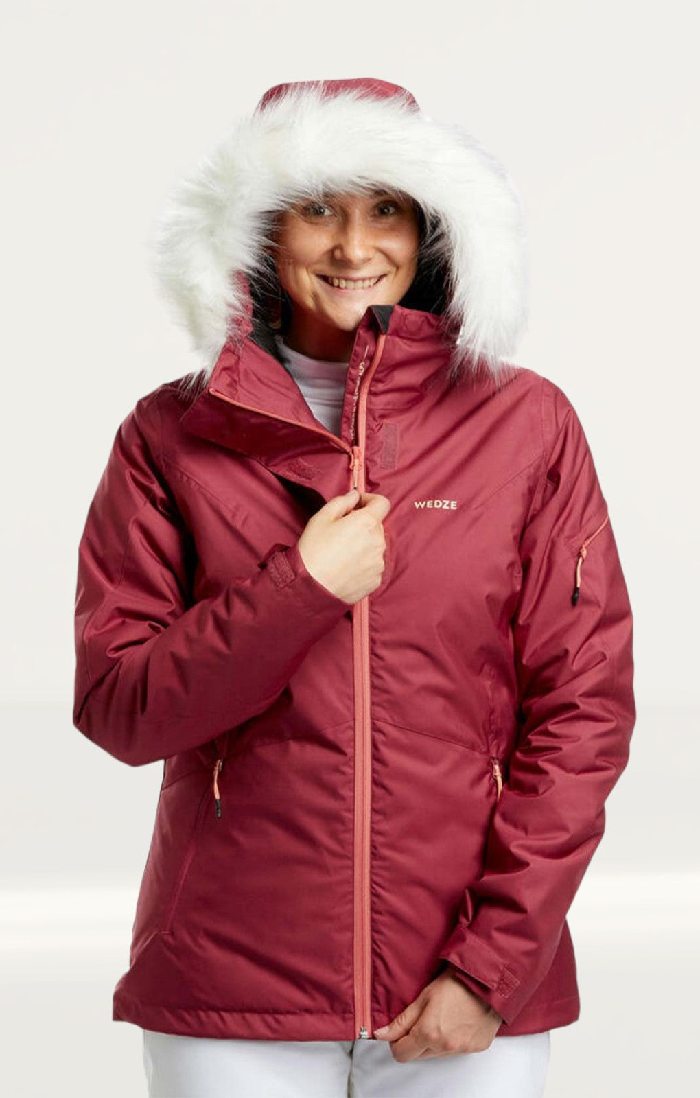 Decathlon red store jacket