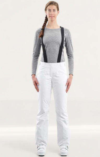 POIVRE BLANC-STRETCH SKI BIB PANTS WHITE - Ski trousers