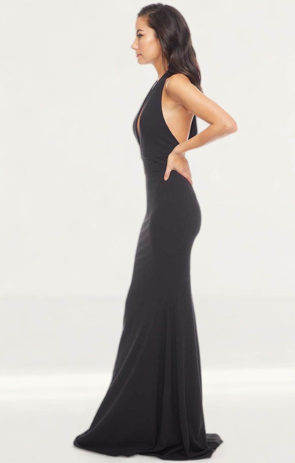 Rent Dress The Population Camden Black Fishtail Maxi Dress