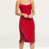 Dress The Population Rory Garnet Midi Dress